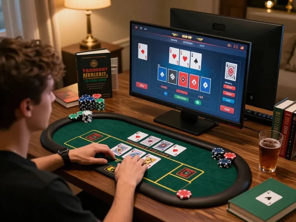 Engaging online gaming session with sunwin app, showcasing strategy and excitement in a cozy setup.