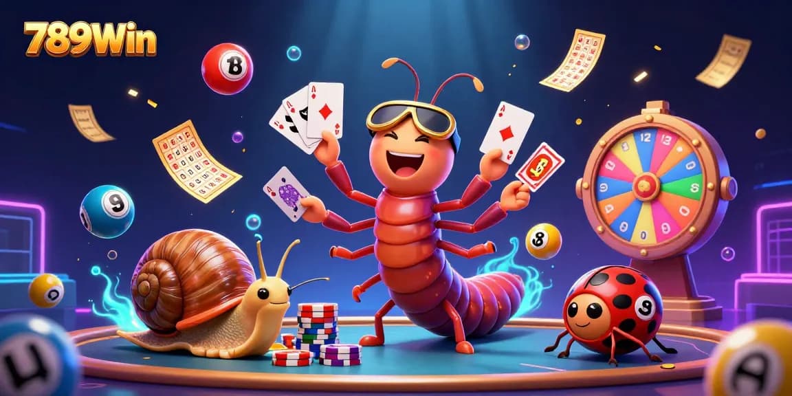 Experience the excitement of gambling with 789Win, as a lively millipede dealer showcases vibrant lottery games.