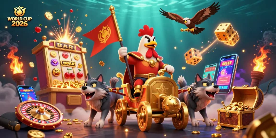 Bet big during the WORLD CUP 2026 with thrilling casino scenes and vibrant 3D elements.
