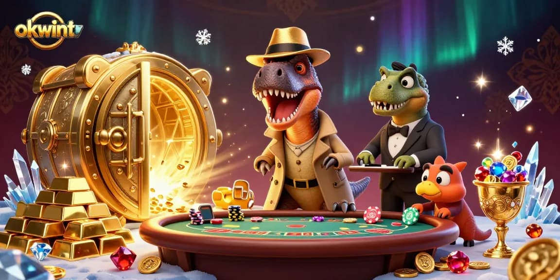 Experience thrilling gaming with okwintv: a vibrant casino scene featuring engaging characters and dynamic elements.