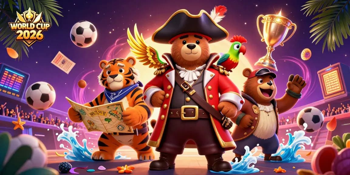 Experience the thrill of betting at the WORLD CUP 2026 with dynamic sports elements and engaging 3D characters.