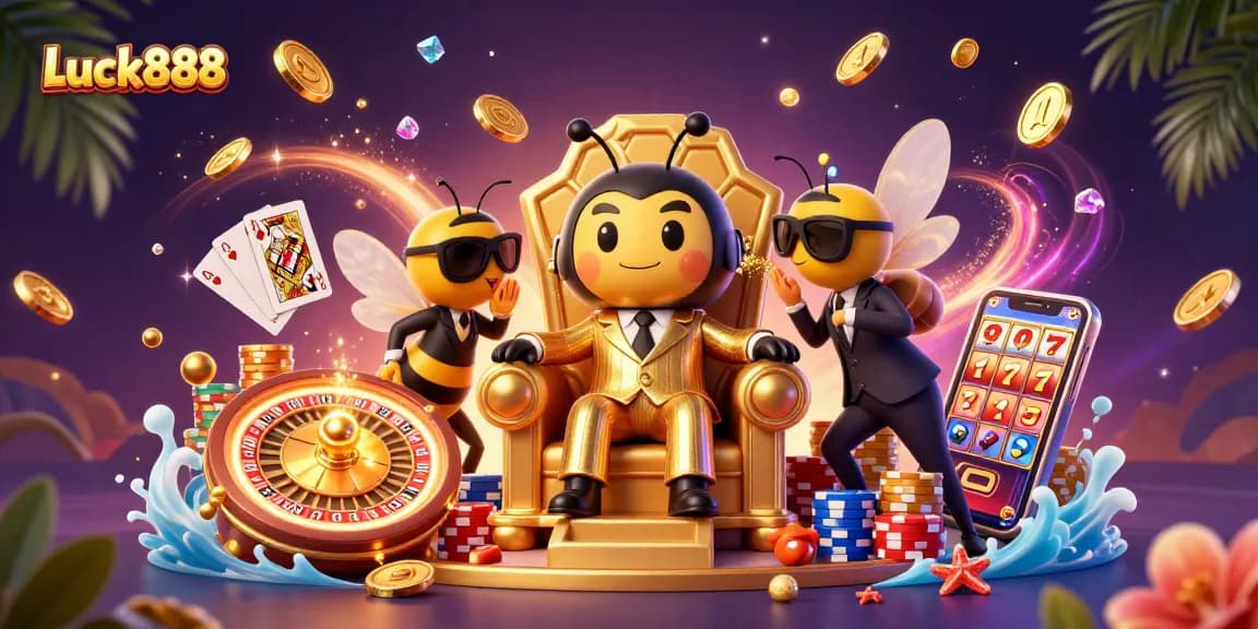 Experience thrilling gameplay at Luck888 with vibrant casino elements and engaging characters.