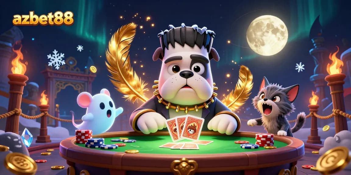 Experience azbet88 with a thrilling gaming scene featuring unique characters, action elements, and casino allure.