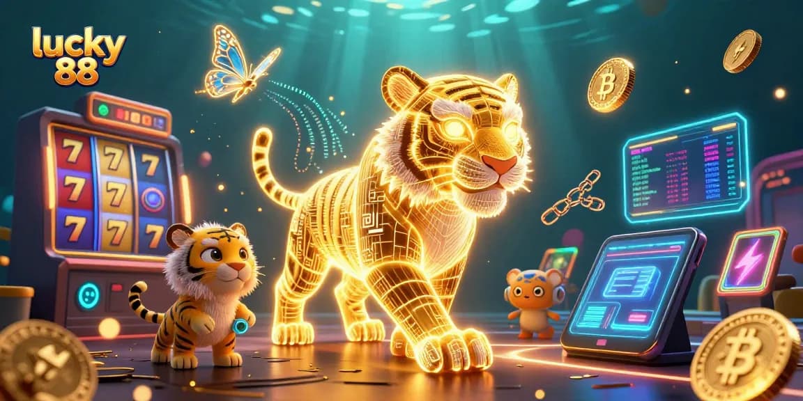 Experience high-stakes action with lucky 88 slot gameplay featuring golden tiger and vibrant animations.