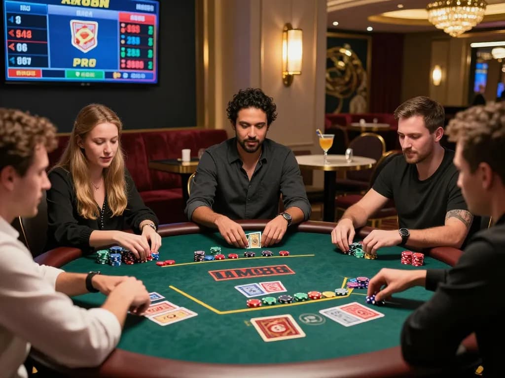 Players experiencing the excitement of live MM88 casino games in a vibrant and dynamic environment.