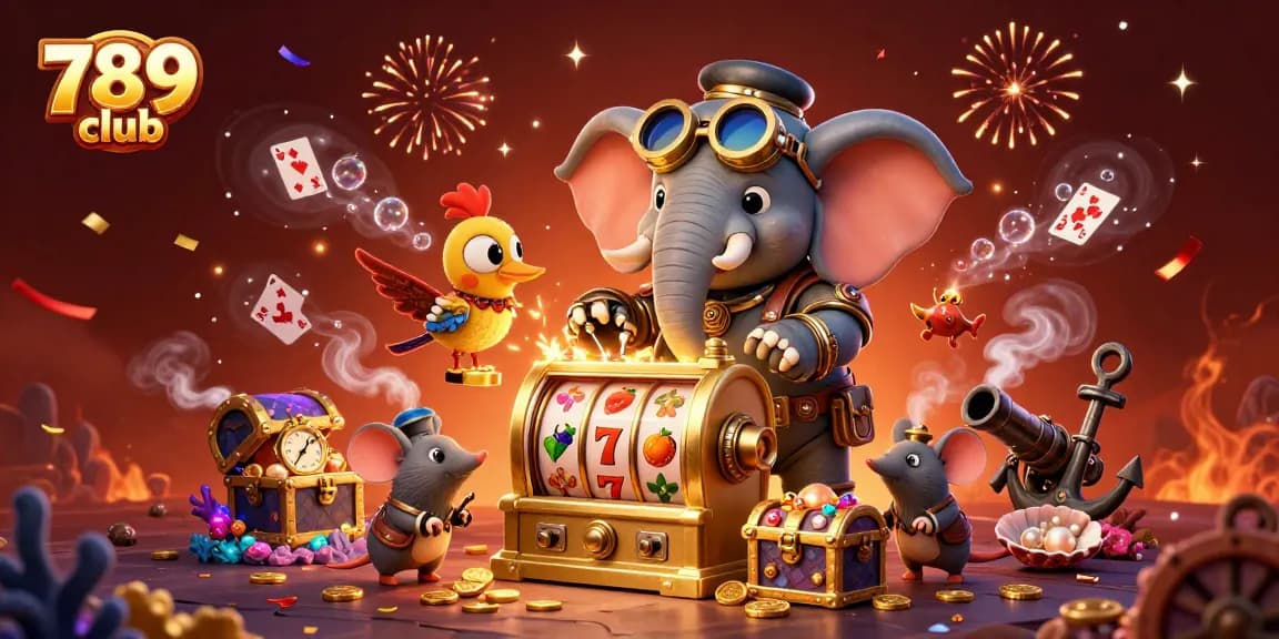 Experience thrilling slots action with the 789 club featuring a steampunk elephant and captivating visuals.