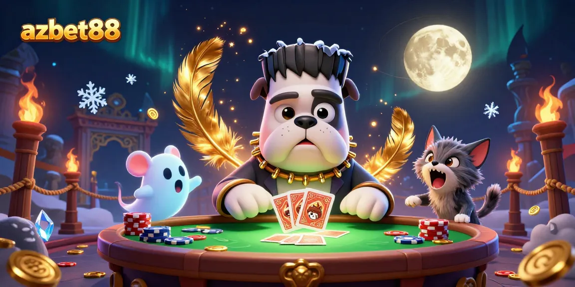 Experience azbet88 with a thrilling gaming scene featuring unique characters, action elements, and casino allure.