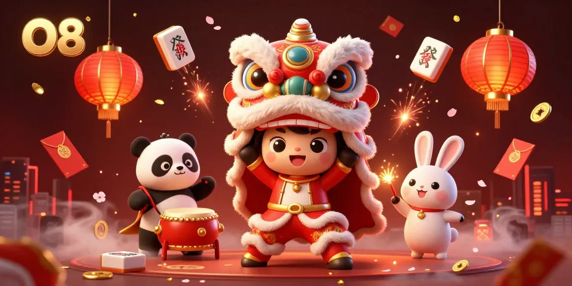 Experience thrilling gameplay with O8 as vibrant characters dance amidst festive decorations.