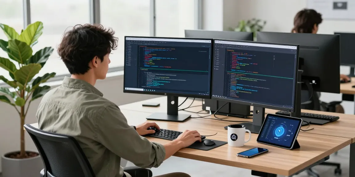 快连 offers high-speed internet solutions in a modern tech workspace.