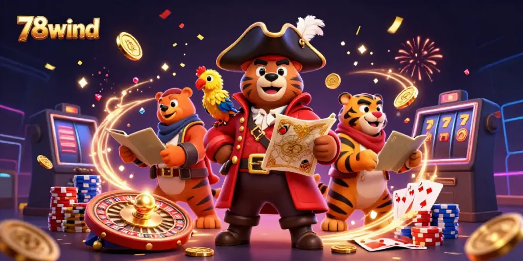 Experience the thrill of winning at 78wind with vibrant casino characters and dynamic game elements.