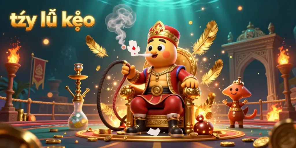 Engage in sports betting action with tỷ lệ kèo in an immersive 3D scene featuring vibrant characters and dynamic elements.